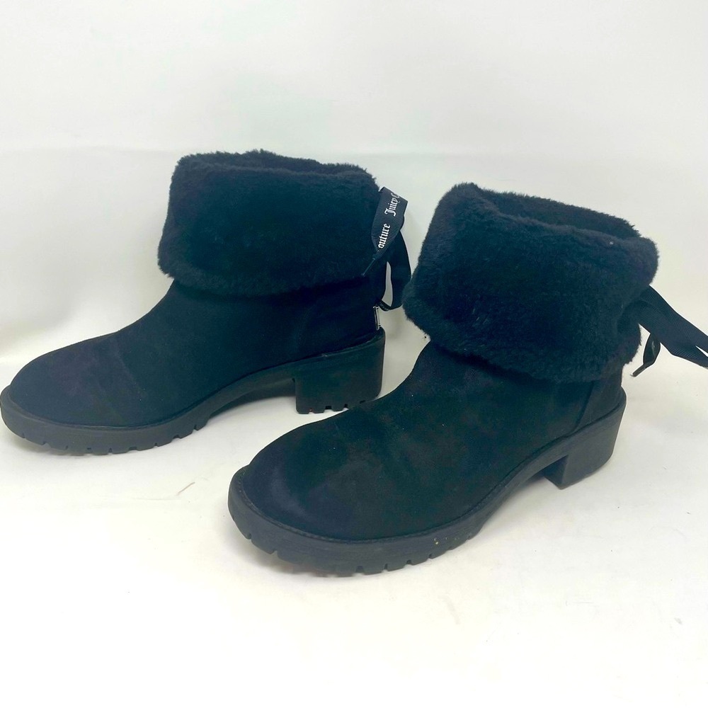 Juicy Couture black suede ankle boots size